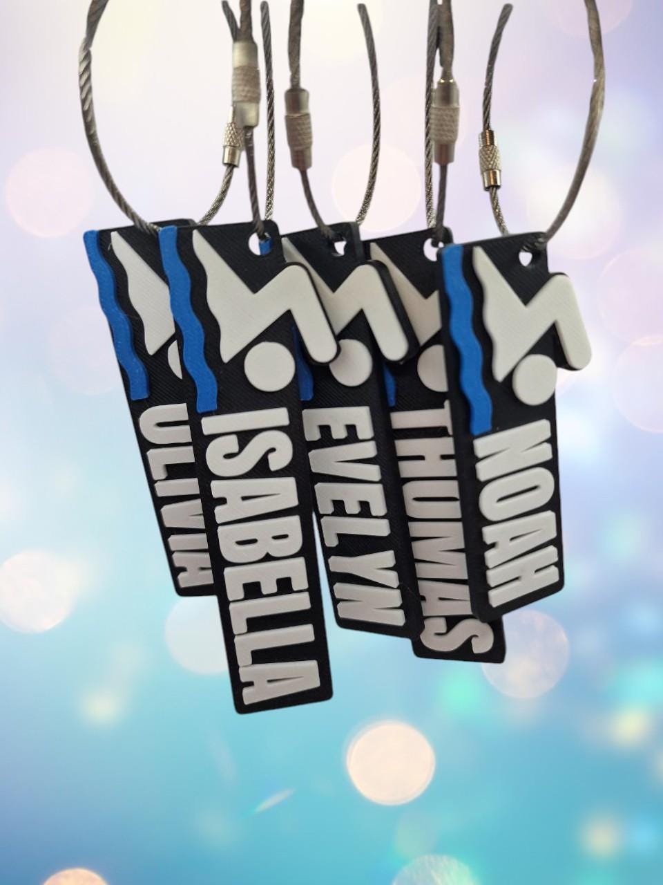 Personalised Water Sports Keychain – Ideal for Swimmers, Divers, Synchronized Swimming, and Water Polo Teams!