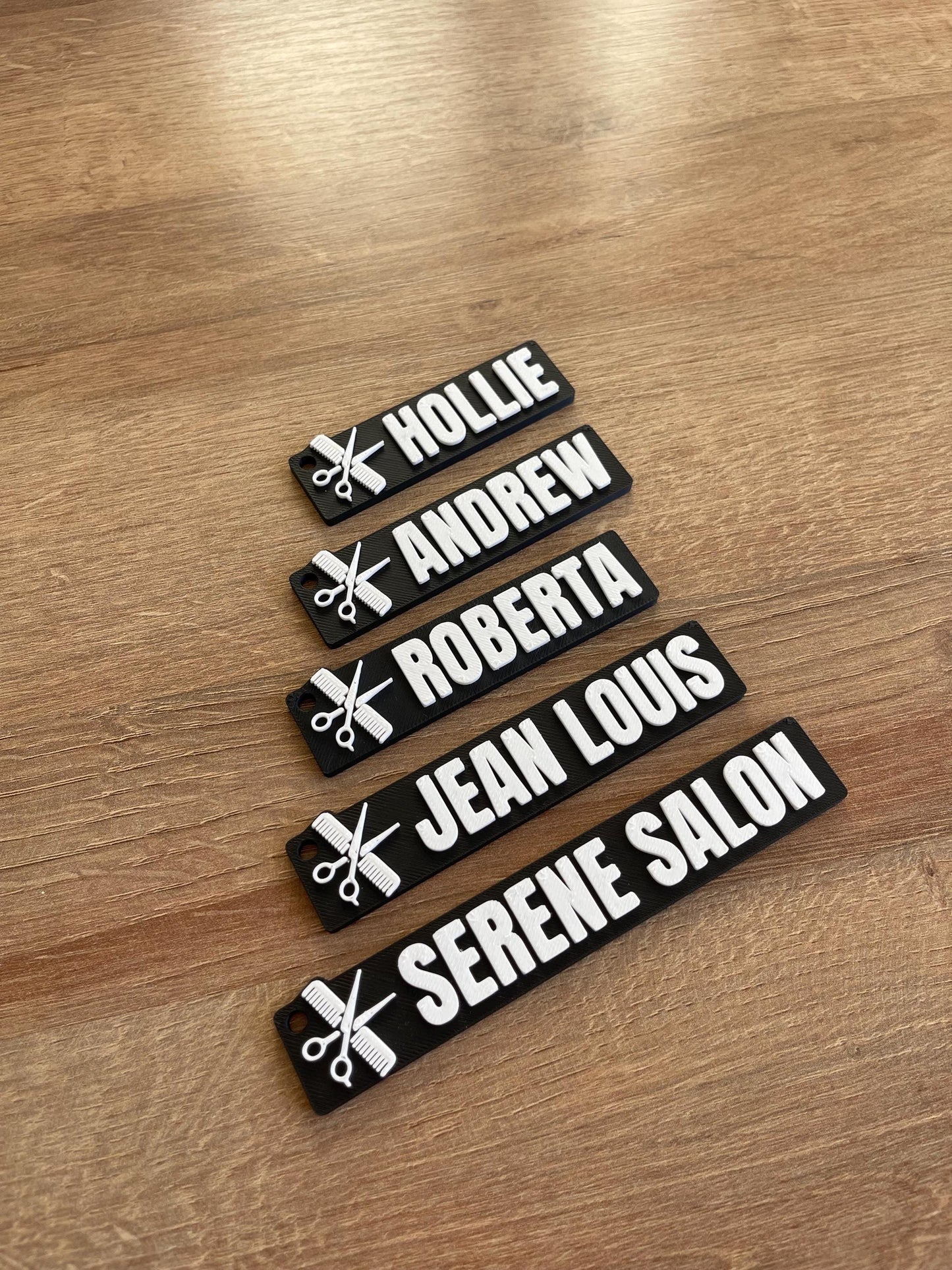 Personalised Hairdresser Keychain – Scissors and Comb Charm for Stylists – Custom Salon Gift