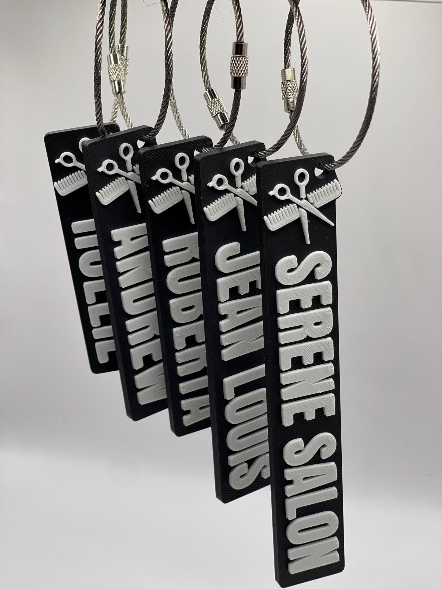 Personalised Hairdresser Keychain – Scissors and Comb Charm for Stylists – Custom Salon Gift