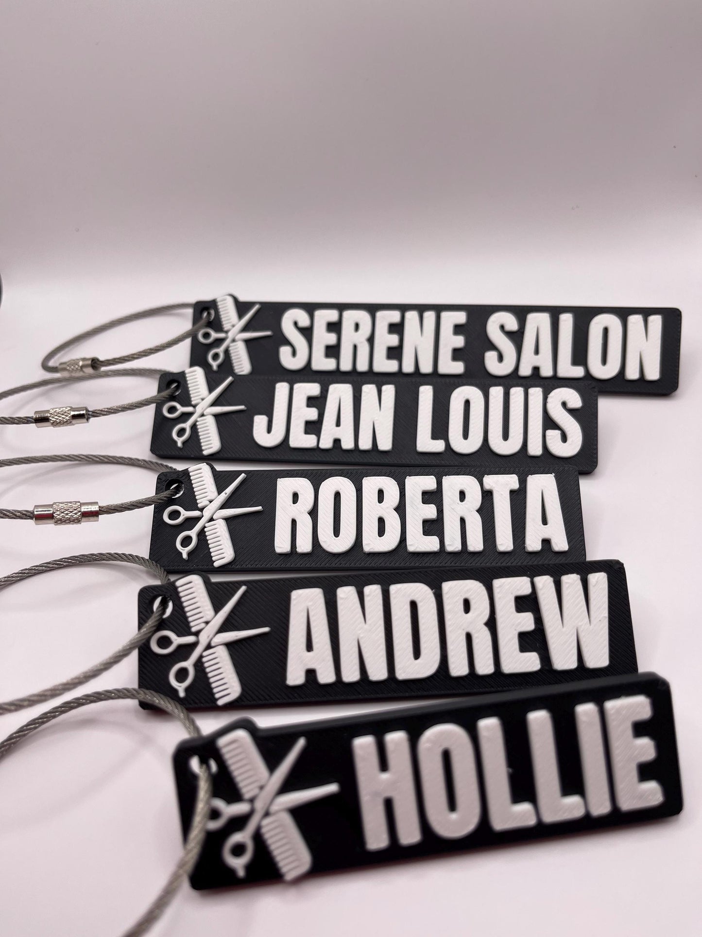 Personalised Hairdresser Keychain – Scissors and Comb Charm for Stylists – Custom Salon Gift