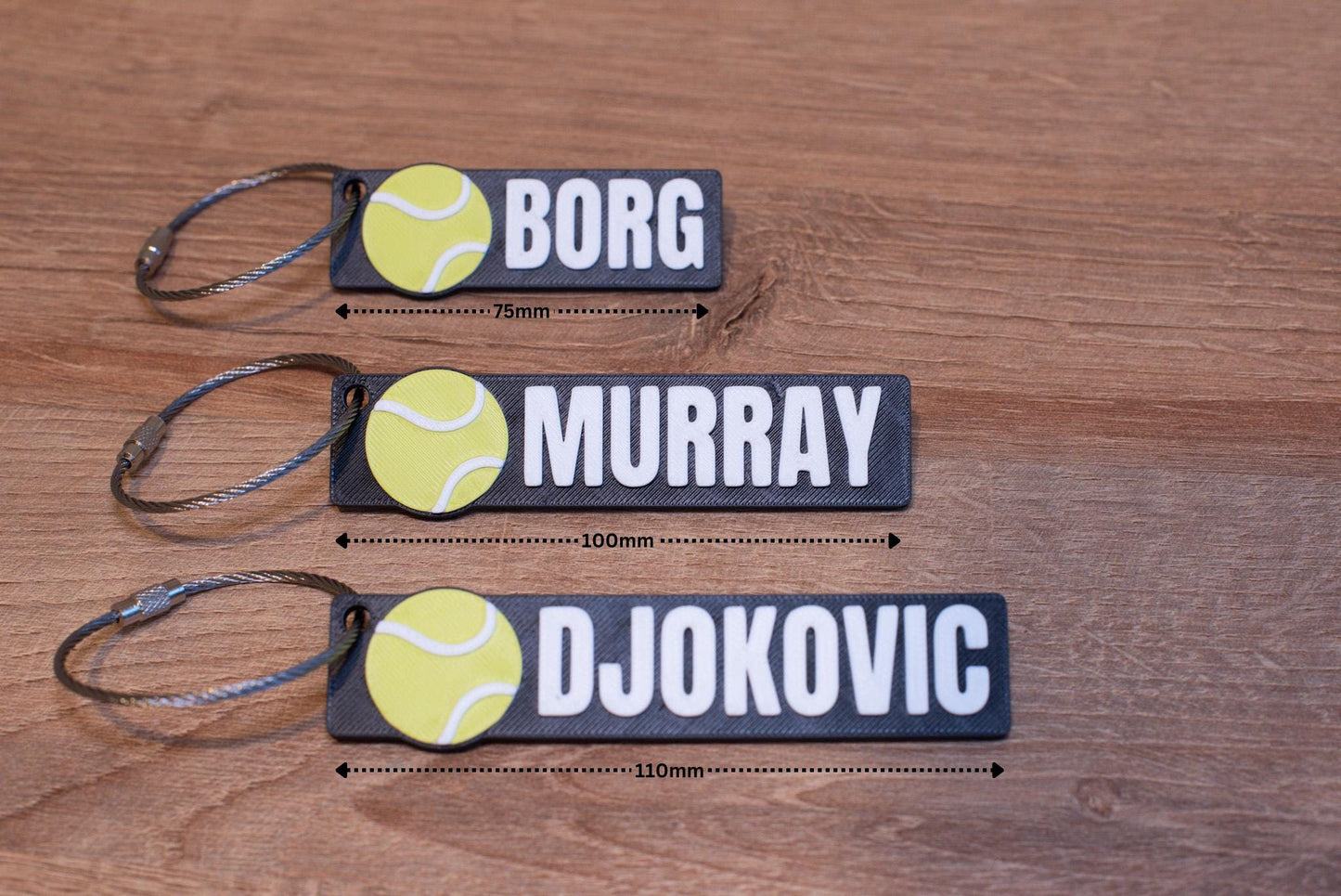 Personalised Tennis Keyring – Perfect for Tennis Teams, Clubs & Fans - Gift for Tennis Players - Present for Gym bag
