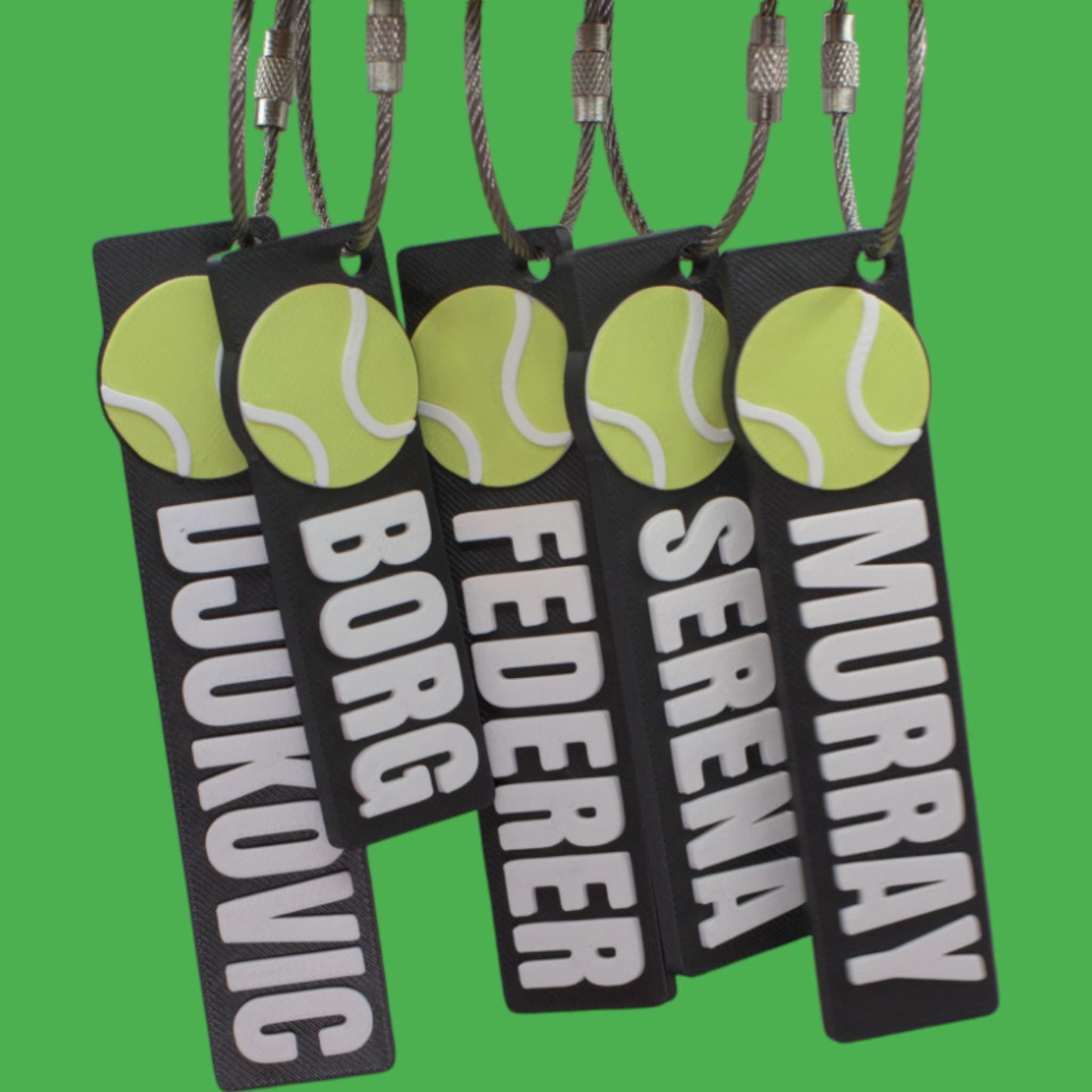 Personalised Tennis Keyring – Perfect for Tennis Teams, Clubs & Fans - Gift for Tennis Players - Present for Gym bag