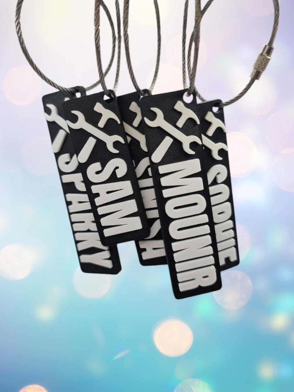 Personalised Engineer Keychain – Unique Gift for Mechanic, Site workers - Custom name for Tradesman