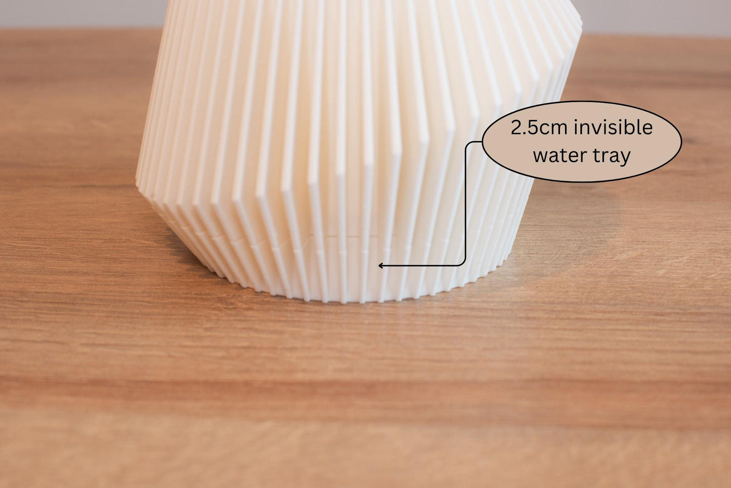 Modern Asymmetric Indoor Planter with Hidden Tray | Stylish Plant Pot | Unique Gift for Plant Lovers | Indoor Succulent Pot