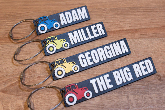 Personalised Tractor Keyring – Perfect for Farmers, Agricultural Workers & Tractor Fans - Present for Young Farmer