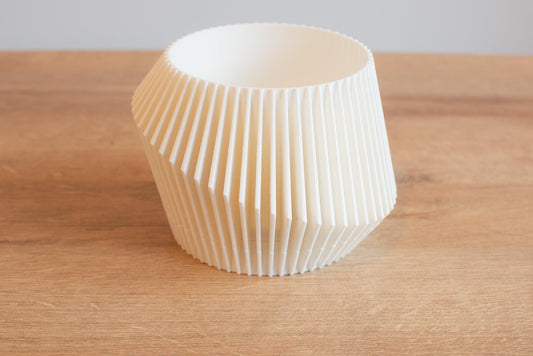 Modern Asymmetric Indoor Planter with Hidden Tray | Stylish Plant Pot | Unique Gift for Plant Lovers | Indoor Succulent Pot