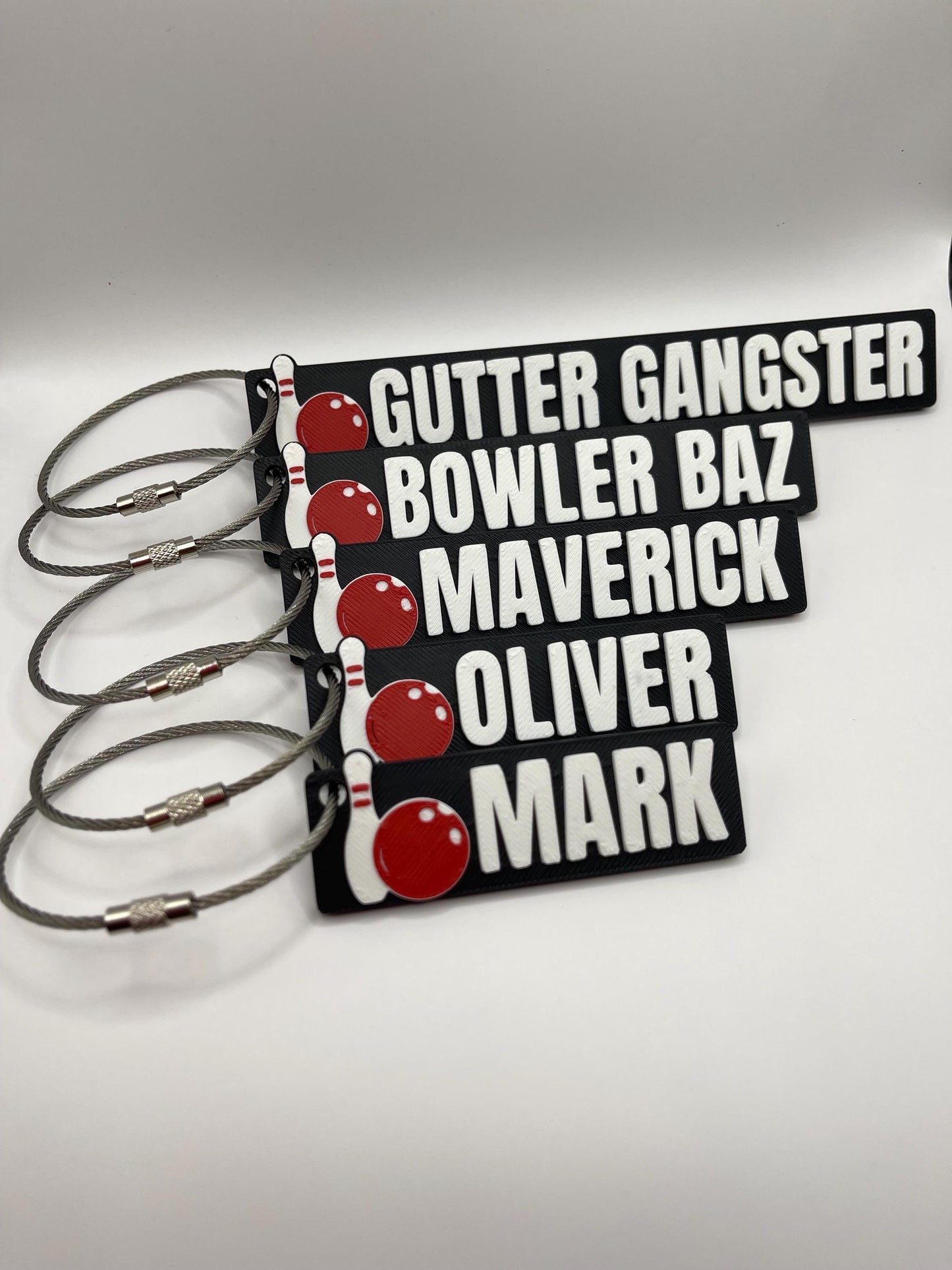 Personalised Bowling Keychain – Unique Gift for Bowlers with Bowling Pin and Ball Charm