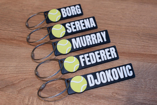 Personalised Tennis Keyring – Perfect for Tennis Teams, Clubs & Fans - Gift for Tennis Players - Present for Gym bag